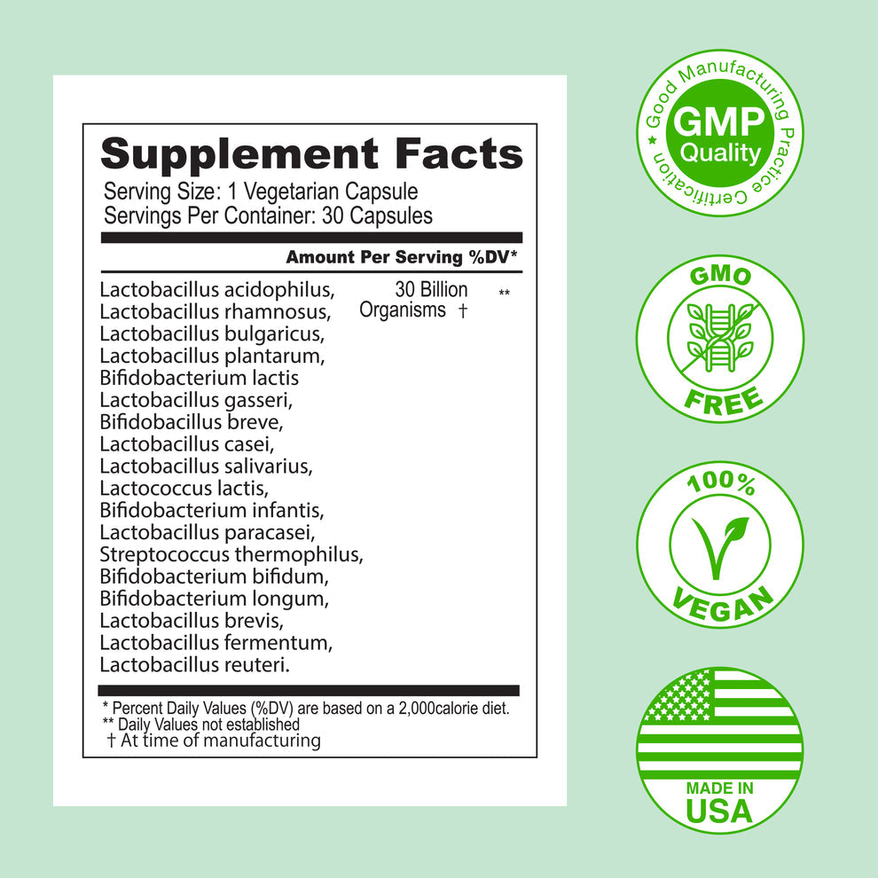 ASULABS Probiotic™-Mejora tu Salud Digestiva-Fórmula Avanzada con 18 Cepas para Sentirte Mejor Cada Día