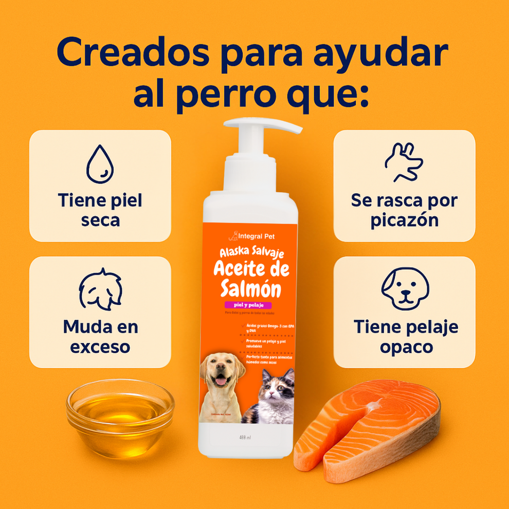OmegaPet™-Nutrición Premium con Omega 3 para piel, pelaje y articulaciones saludables-100% Natural