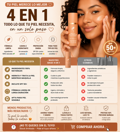BASE BIOMMIC™️4 EN 1 l PROTEGE,UNIFICA, HIDRATA Y CORRIGE