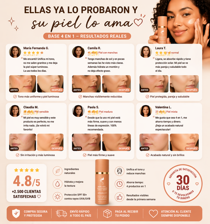 BASE BIOMMIC™️4 EN 1 l PROTEGE,UNIFICA, HIDRATA Y CORRIGE