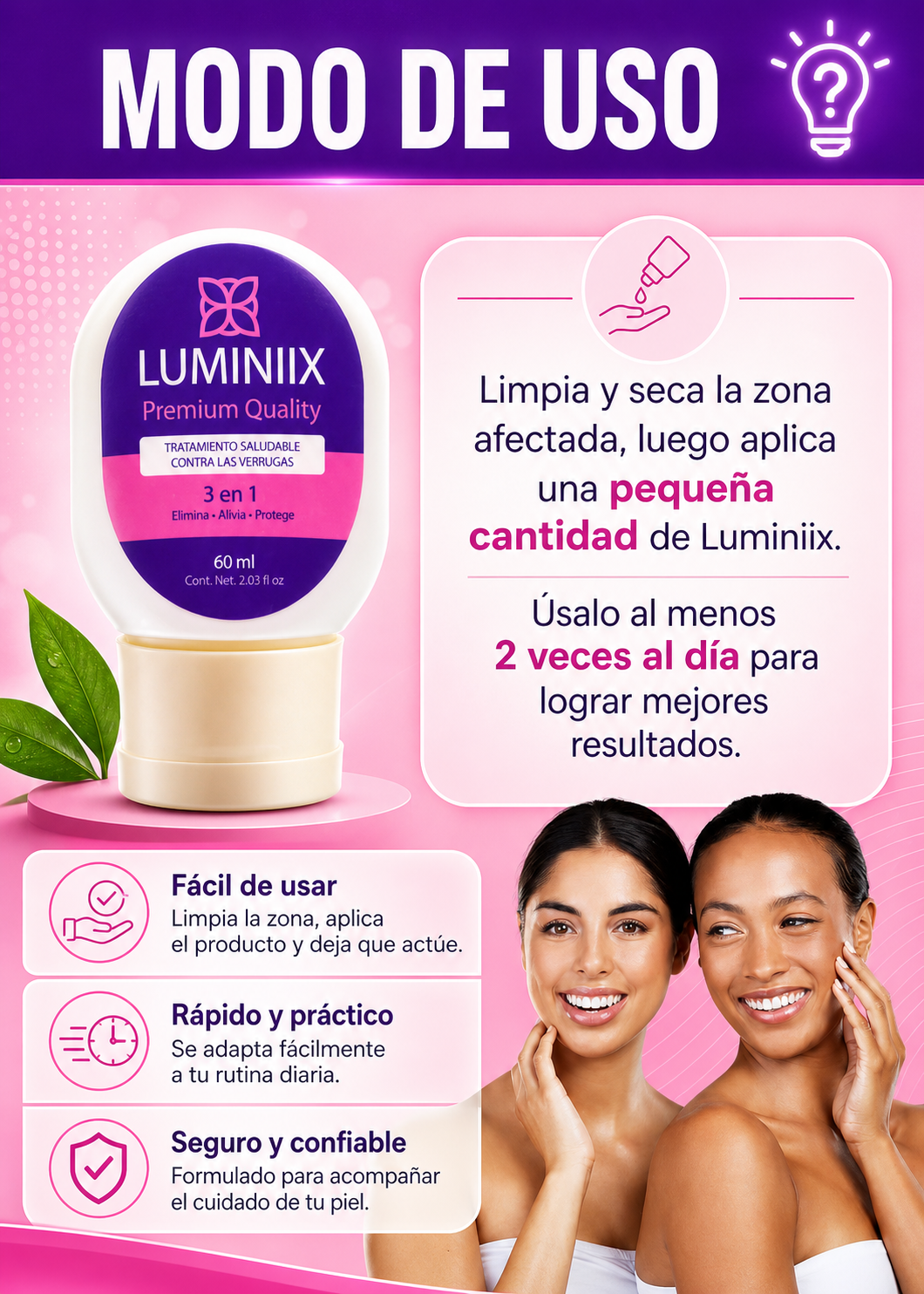 LUMINIIX®l ¡ADIOS VERRUGAS!