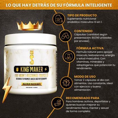 Kingmaker™-Potencia tu Fuerza y Resistencia-Suplemento 13 en 1