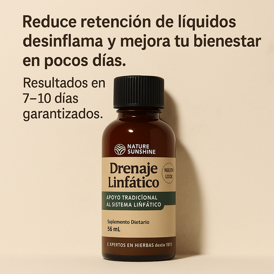 Drenador Linfático™-Elimina Toxinas y Líquidos Retenidos-Siente Tu Cuerpo Más Ligero en Días