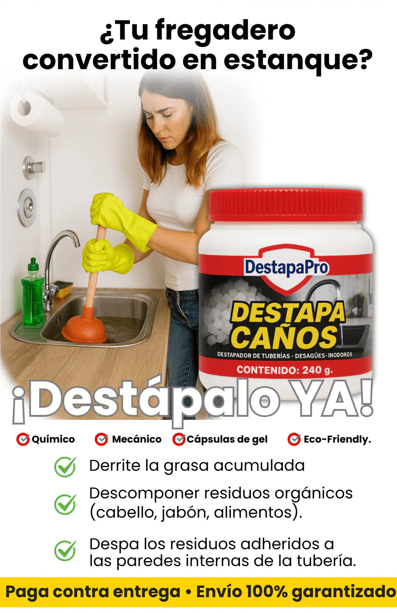 DESTAPA MAX: El Poderoso Solucionador de Tuberias, Rápido y Sin Esfuerzo