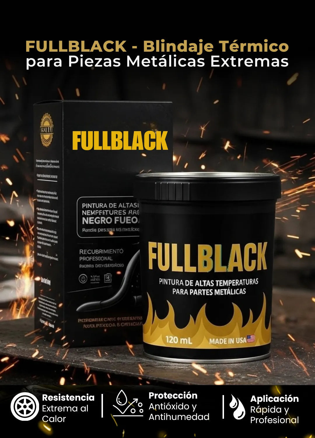 FullBlack™-Protege, Restaura y Revive los Metales de tu Vehículo – El Pintado Perfecto contra el Oxido